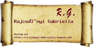 Rajcsányi Gabriella névjegykártya