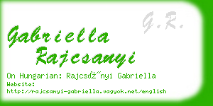 gabriella rajcsanyi business card